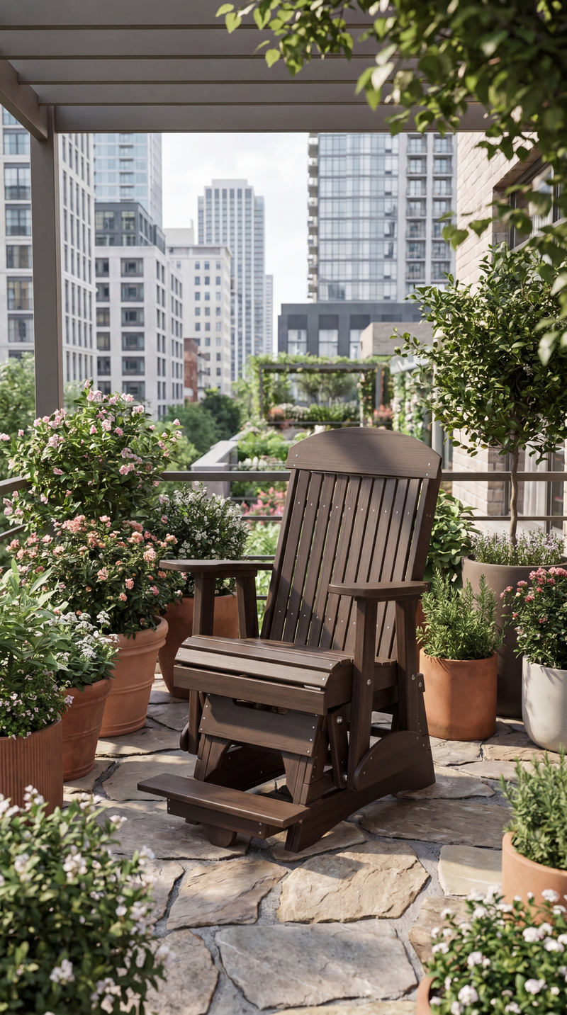 LuxCraft - 2' Classic Balcony Glider Chair