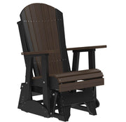 Adirondack chair with a dark brown seat and backrest on a white background