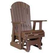 Brown Adirondack chair on a white background