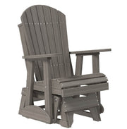 Gray Adirondack chair on a white background