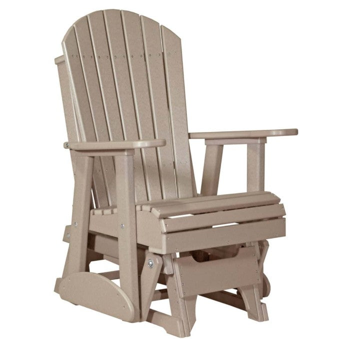 Beige Adirondack chair on a white background