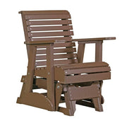 chestnut brown glider chair on white background
