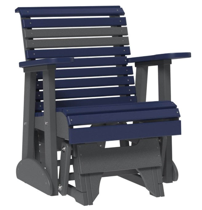 patriot blue and slate glider chair on white background