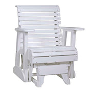 White glider chair on white background

