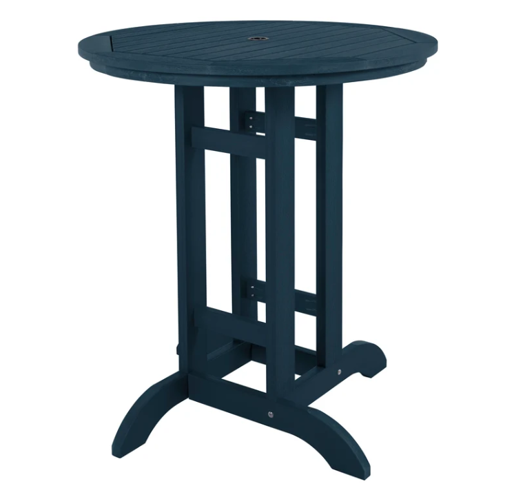 Sequoia federal blue bar table on a white background. 