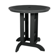 Sequoia black counter height table on white background.  
