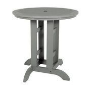 Sequoia coastal teak counter height table on white background.  