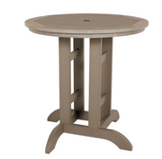 Sequoia woodland brown counter height table on white background.  