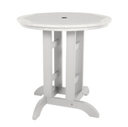 Sequoia white counter height table on white background.  