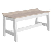 bench with white base on a white background