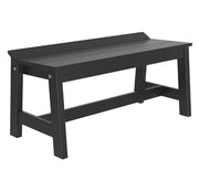 Black bench on a white background