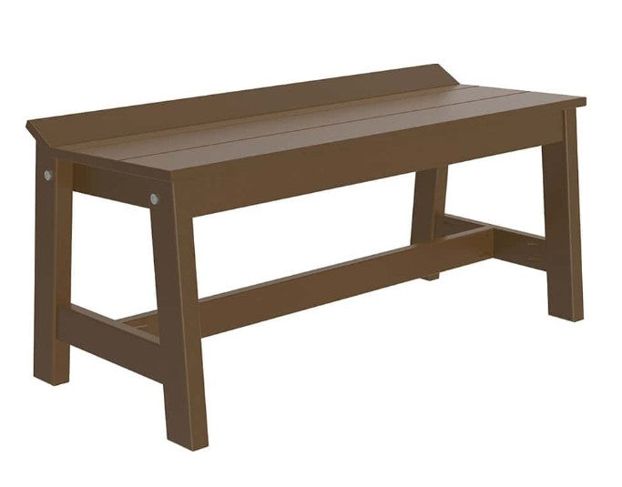 Brown bench on a white background