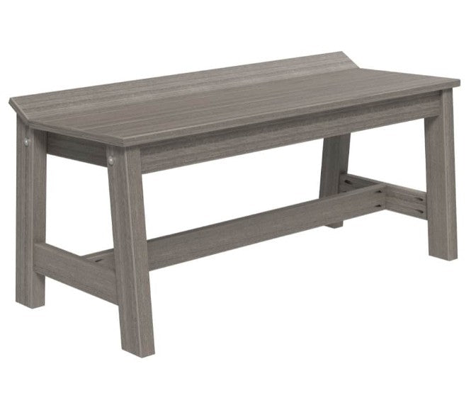 Gray bench on a white background