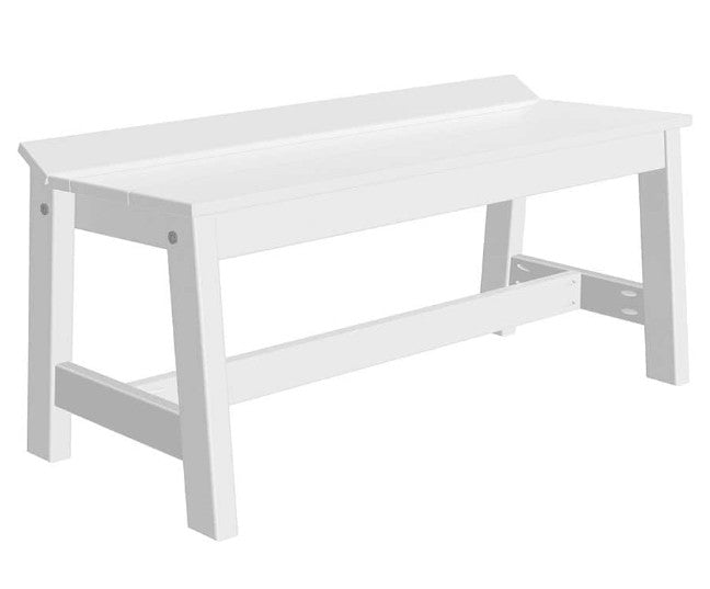 White bench on a white background