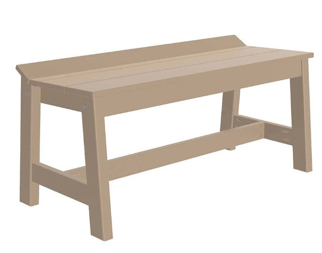 Beige bench on a white background