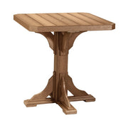 Brown table with a white background