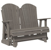Gray Adirondack glider on a white background