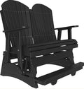 Black Adirondack-style double chair on a white background