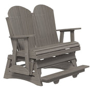 Gray Adirondack glider on a white background
