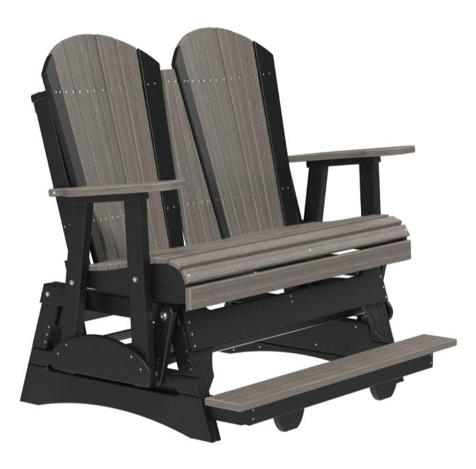 Adirondack glider  with black and gray design on a white background
