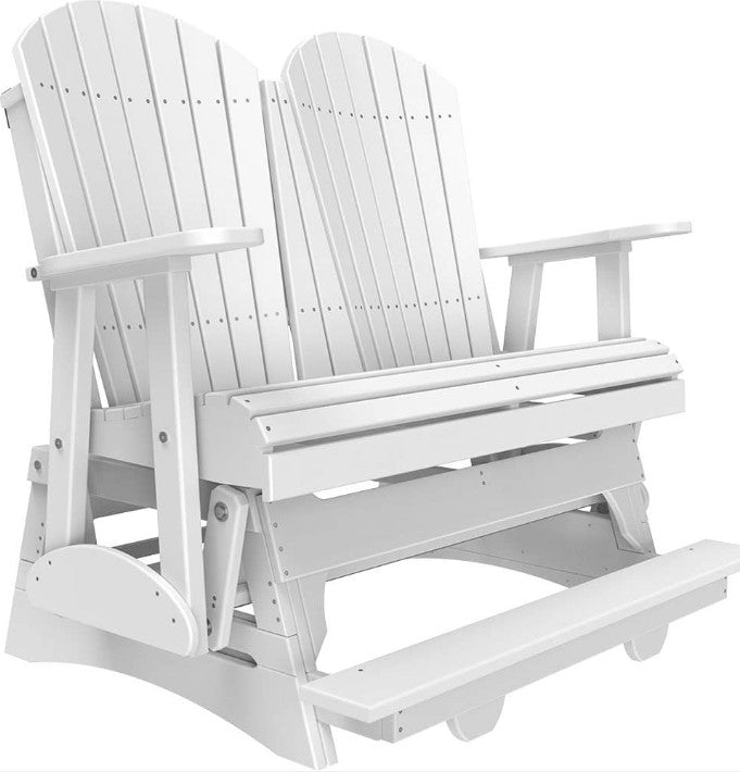 White Adirondack glider on a white background