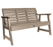 Sequoia 4' garden bench in woodland brown on a white background.  