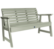 Sequoia 4' garden bench in eucalyptus on a white background.  