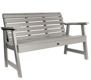 Sequoia 4' garden bench in harbor gray on a white background.  