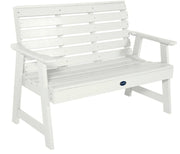 White bench on a white background
