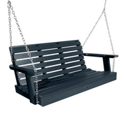 Sequoia 4' porch swing in federal blue on a white background.  