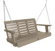Sequoia 4' porch swing in woodland brown on a white background. 