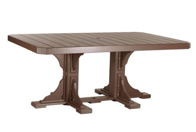 Brown outdoor table on a white background