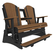 Brown and black Adirondack glider
 on a white background