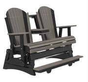 Adirondack glider with a bench on a white background