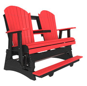 Red and black glider on a white background