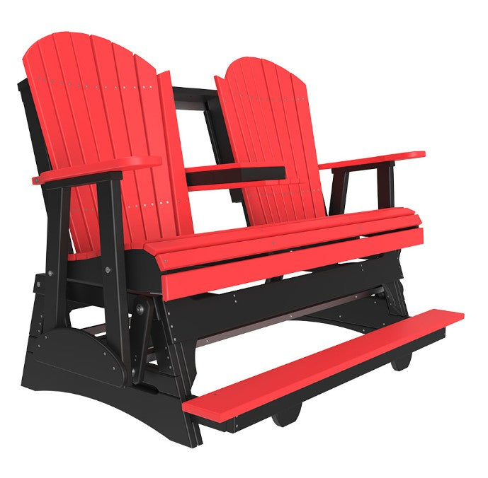 Red and black glider on a white background