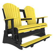 Yellow and black double chair on a white background