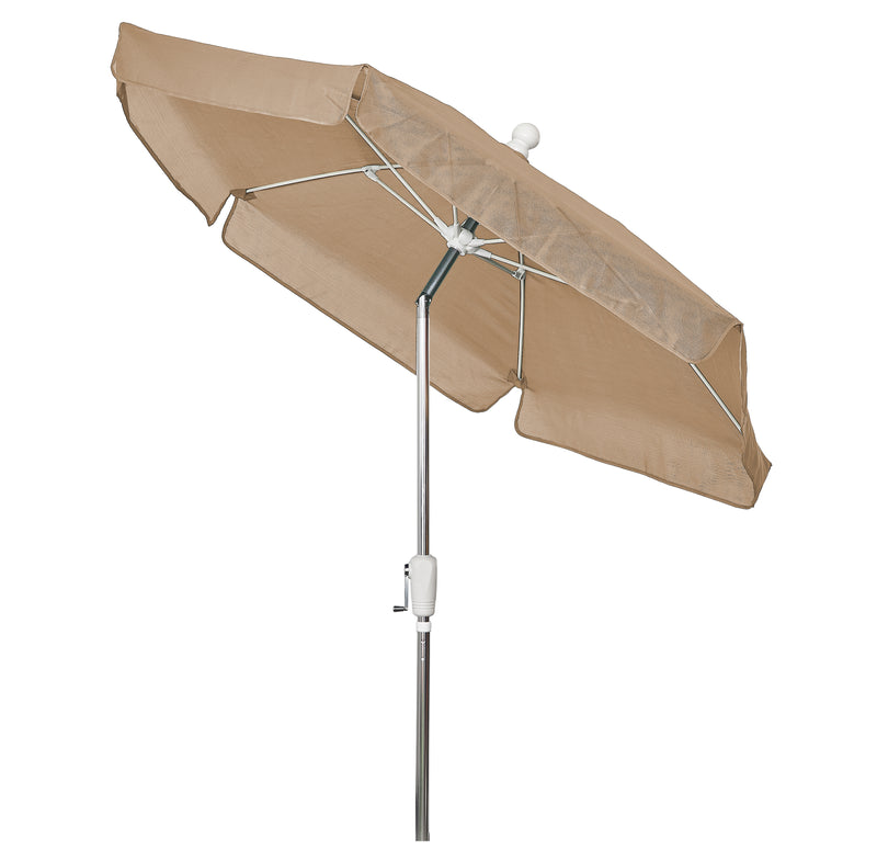Fiberbuilt 7.5FT Hexagon Garden Umbrella with Vinyl-Coated Canopy