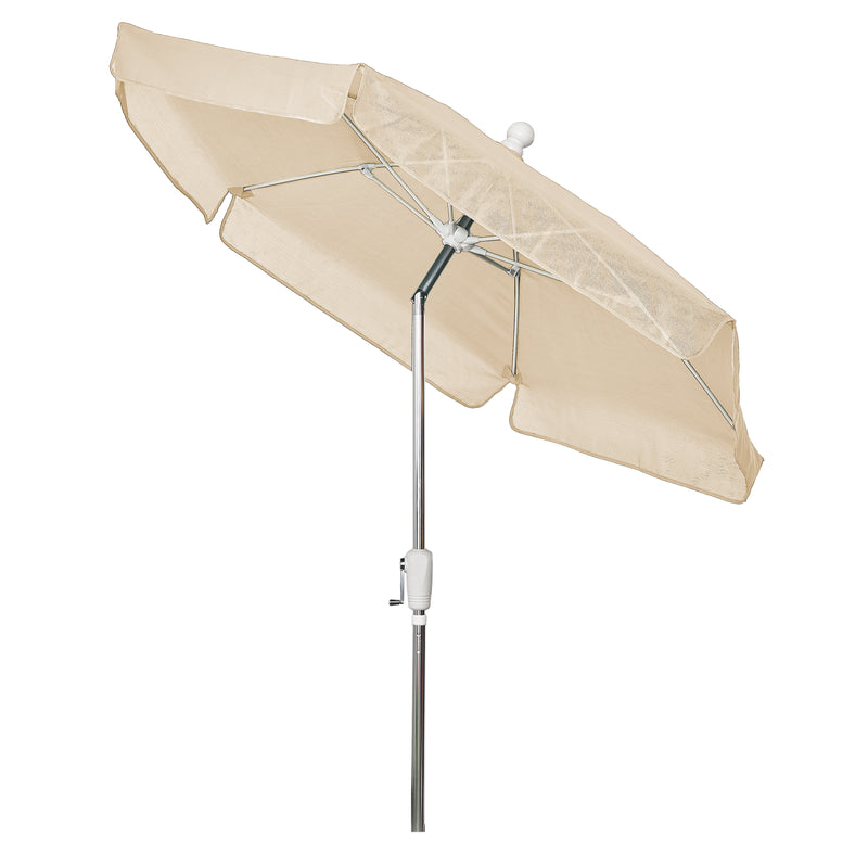 Fiberbuilt 7.5FT Hexagon Garden Umbrella with Vinyl-Coated Canopy