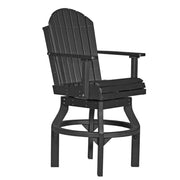 Black Adirondack chair on a white background