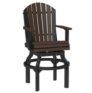 chair with dark brown slats and black frame on a white background