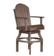Brown chair with armrests on a white background