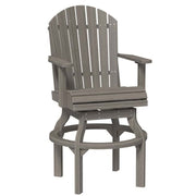 Gray chair with armrests on a white background