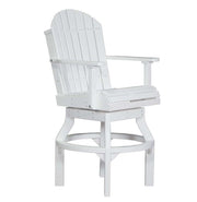 White  chair with armrests on a white background