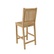 Anderson Teak Avalon Bar Chair back view on white background.  