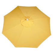Yellow patio umbrella on a white background