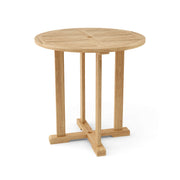 Anderson Teak Bahama 39 inch bar table with top view on white background.  