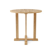 Anderson Teak Bahama 39 inch bar talbe side view on white background.  