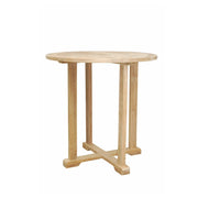 Anderson Teak Bahama 39 inch bar table angled view on white background.  