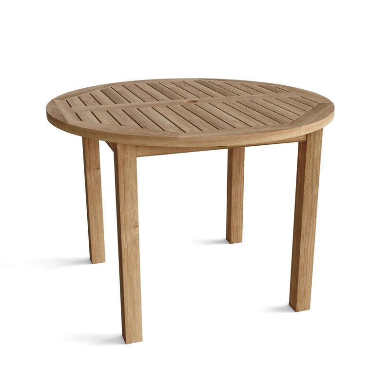 Anderson Teak Bahama 42 inch round table on a white background.